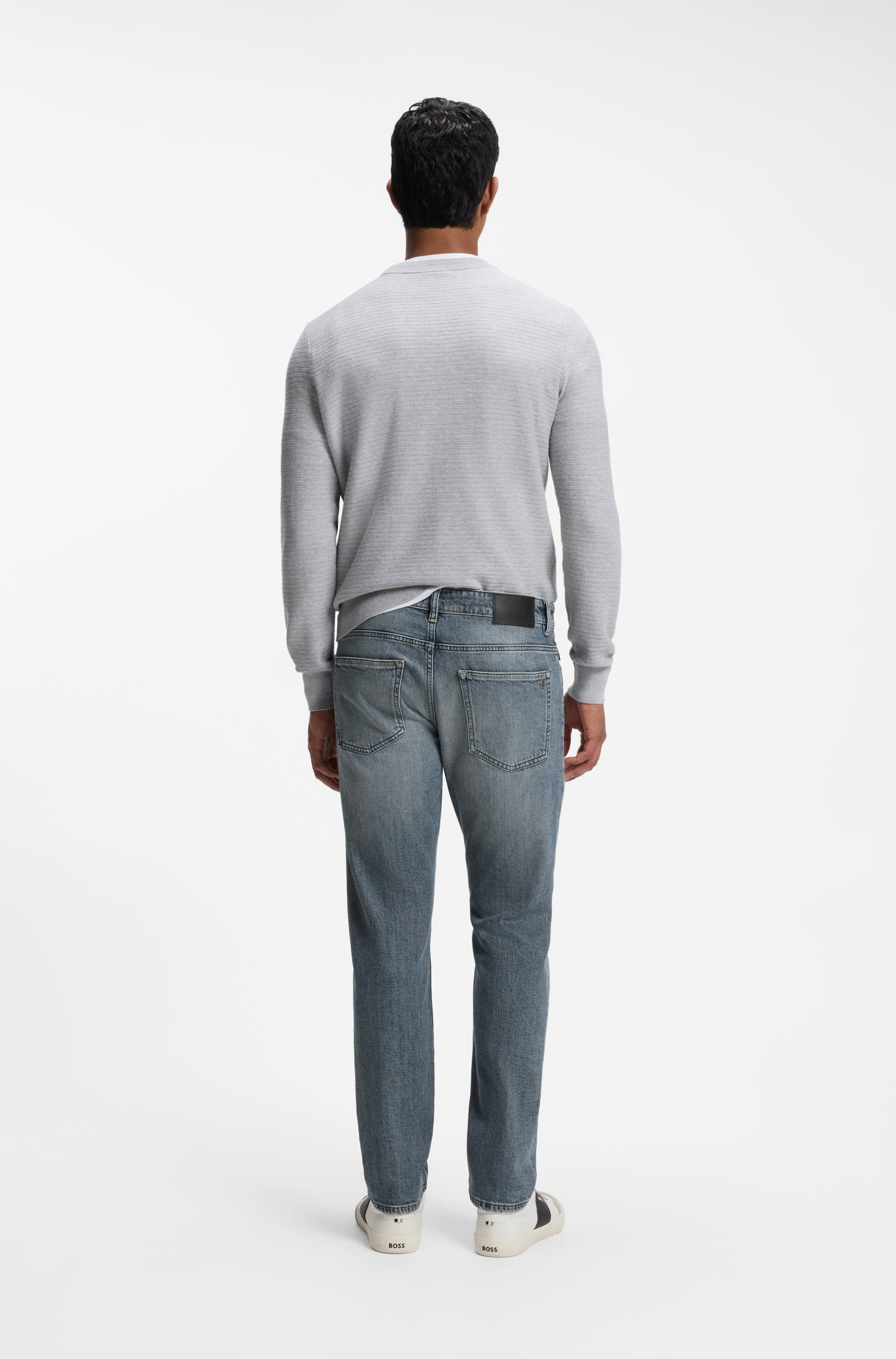 Boss Delaware slim-fit jeans in blue comfort-stretch denim herr – bild 2