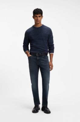 Maine regular-fit jeans in blue super-stretch denim, Dark Blue