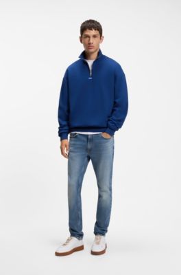 Jeans skinny-fit in denim elasticizzato blu stone-washed, Blu