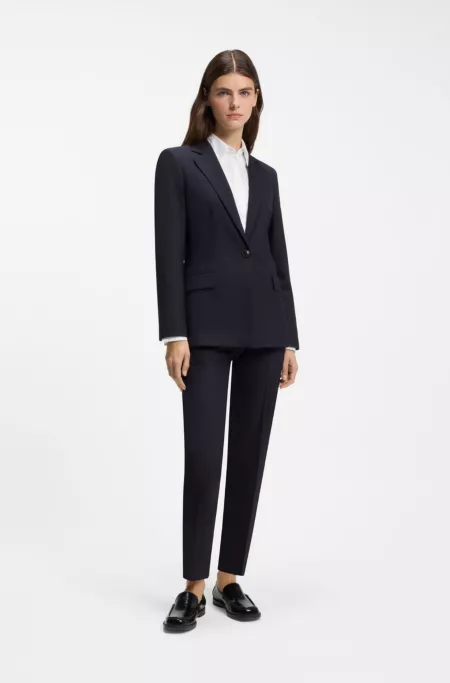 Blazer Regular en flanelle stretch à un bouton