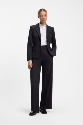 Regular-fit blazer in stretch fabric, Dark Blue