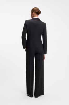 Regular-fit blazer in stretch fabric, Dark Blue
