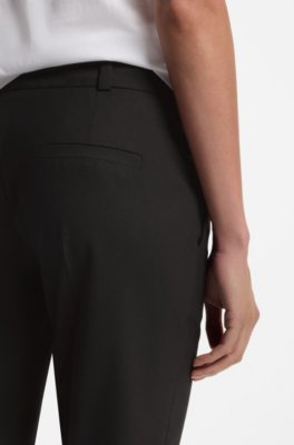Hugo Slim-fit cropped trousers in stretch fabric kostymbyxor dam – bild 3
