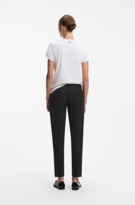 Hugo Slim-fit cropped trousers in stretch fabric kostymbyxor dam – bild 2