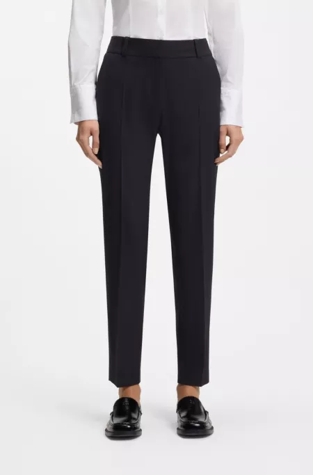 Pantalon Slim court en tissu stretch