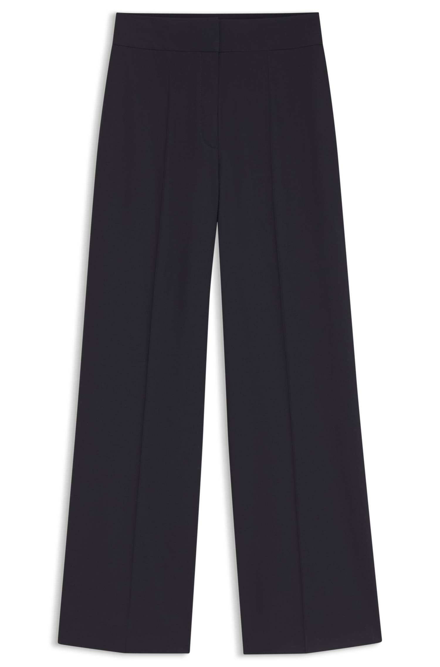 Hugo Wide-leg regular-fit trousers in stretch fabric byxor dam – bild 4