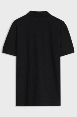 Porsche x BOSS polo shirt with Pasha pattern, Black