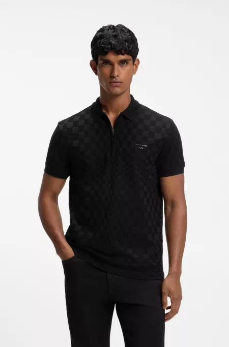 Porsche x BOSS polo shirt with Pasha pattern