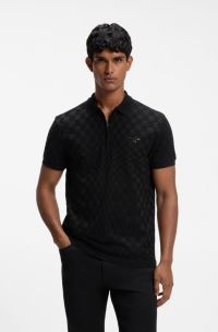 Porsche x BOSS polo &agrave; motif Pasha, Noir