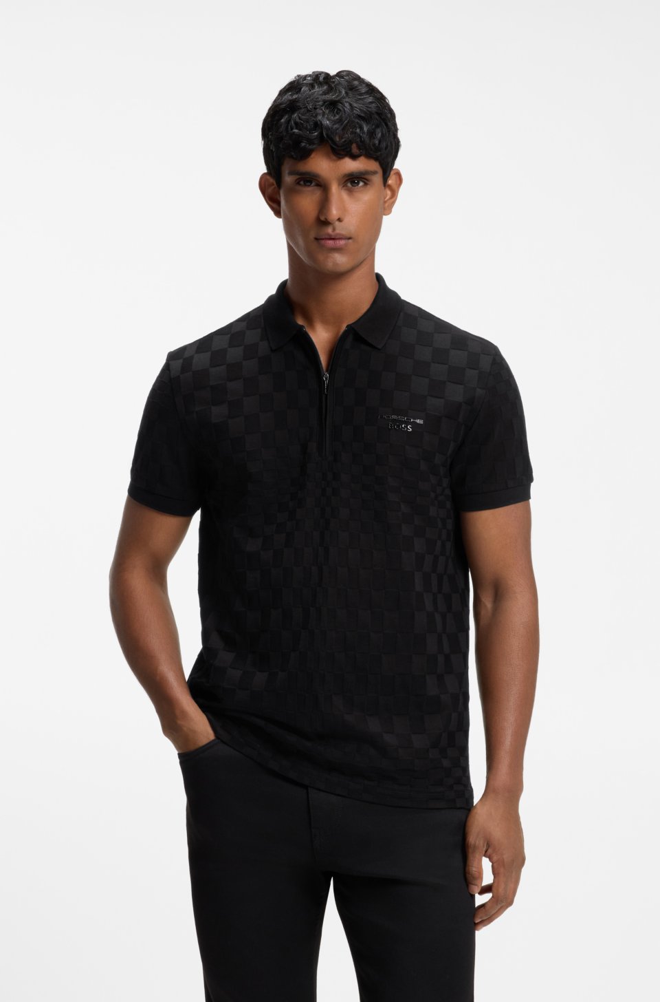Porsche x BOSS polo shirt with Pasha pattern