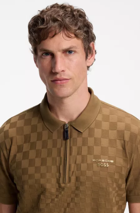 Porsche x BOSS polo shirt with Pasha pattern