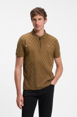 Porsche x BOSS polo shirt with Pasha pattern, Brown