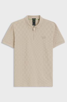 Porsche x BOSS polo shirt with Pasha pattern, Light Beige