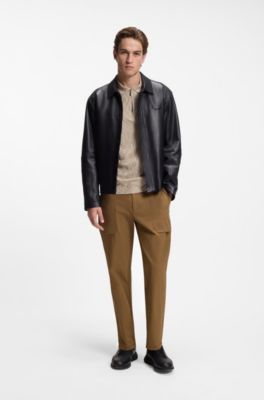 Porsche x BOSS Polo con motivo Pasha, Beige chiaro