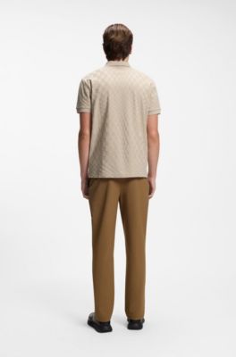 Porsche x BOSS polo shirt with Pasha pattern, Light Beige