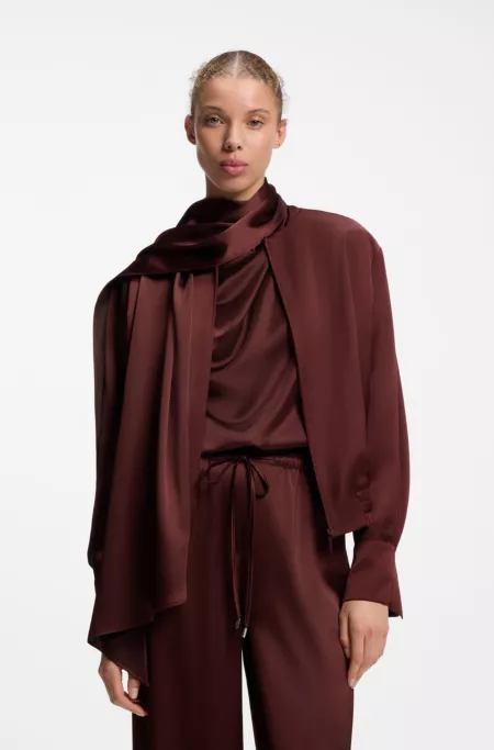 Blazer style bomber avec écharpe détachable