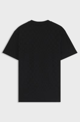Porsche x BOSS cotton T-shirt with Pasha pattern, Black