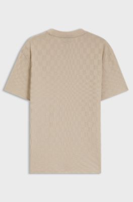 Porsche x BOSS cotton T-shirt with Pasha pattern, Light Beige