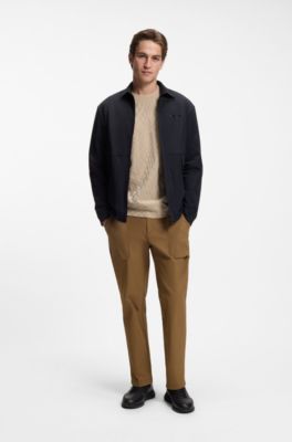 Porsche x BOSS cotton T-shirt with Pasha pattern, Light Beige