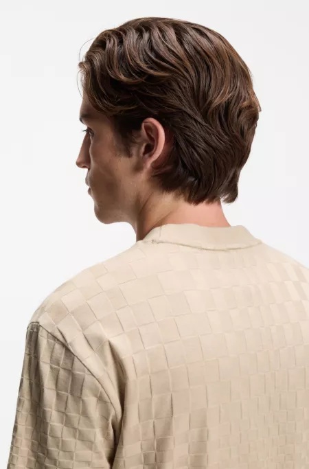 Porsche x BOSS cotton T-shirt with Pasha pattern