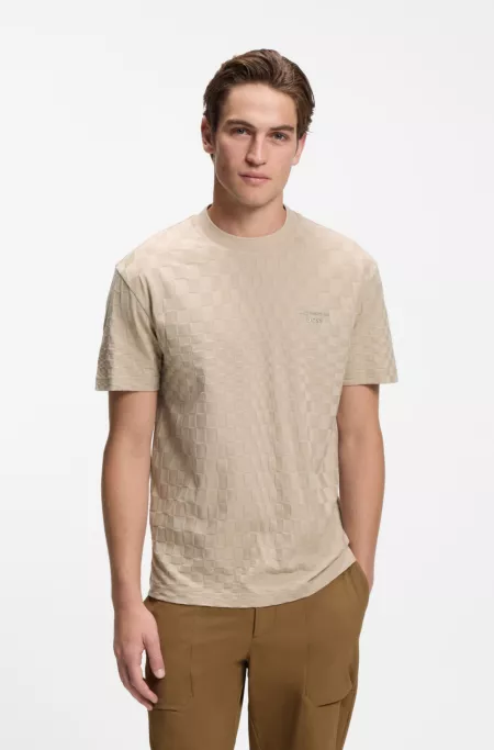 Porsche x BOSS cotton T-shirt with Pasha pattern