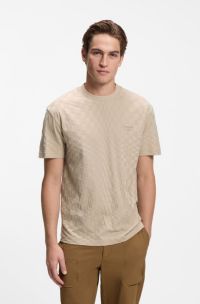 Porsche x BOSS cotton T-shirt with Pasha pattern, Light Beige