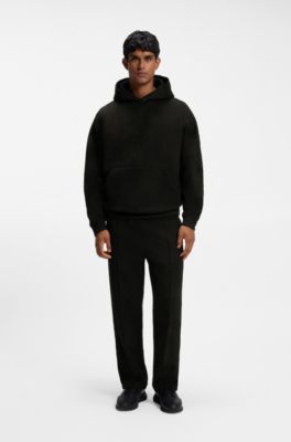 Porsche x BOSS Signature Edition relaxed-fit hoodie, Zwart