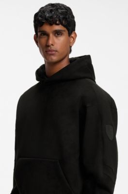 Porsche x BOSS Signature Edition relaxed-fit hoodie, Zwart