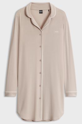 Stretch-modal night dress, Light Beige
