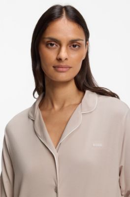 Stretch-modal night dress, Light Beige