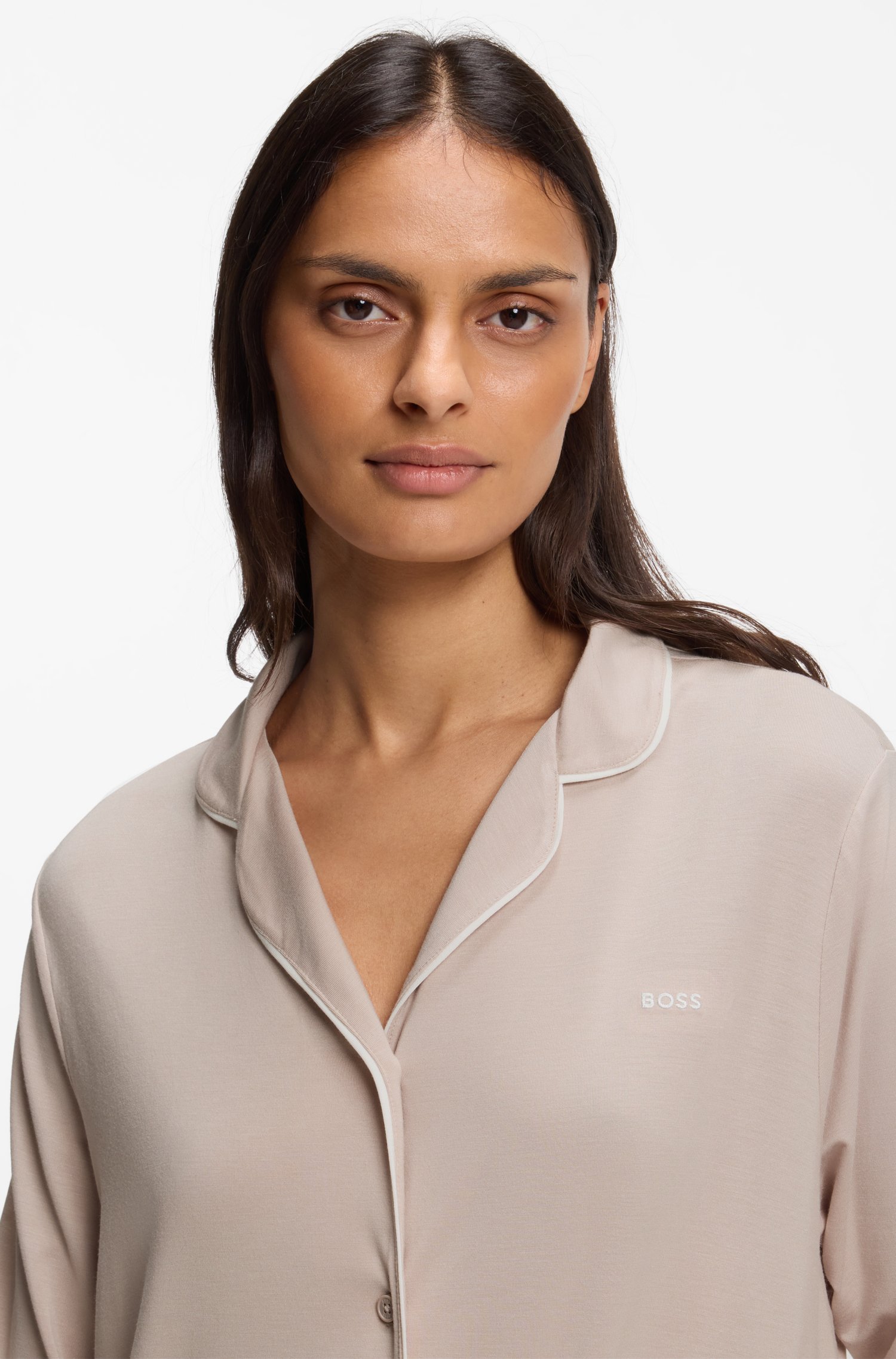 Boss Stretch-modal night dress pyjamas & nattlinnen dam – bild 2
