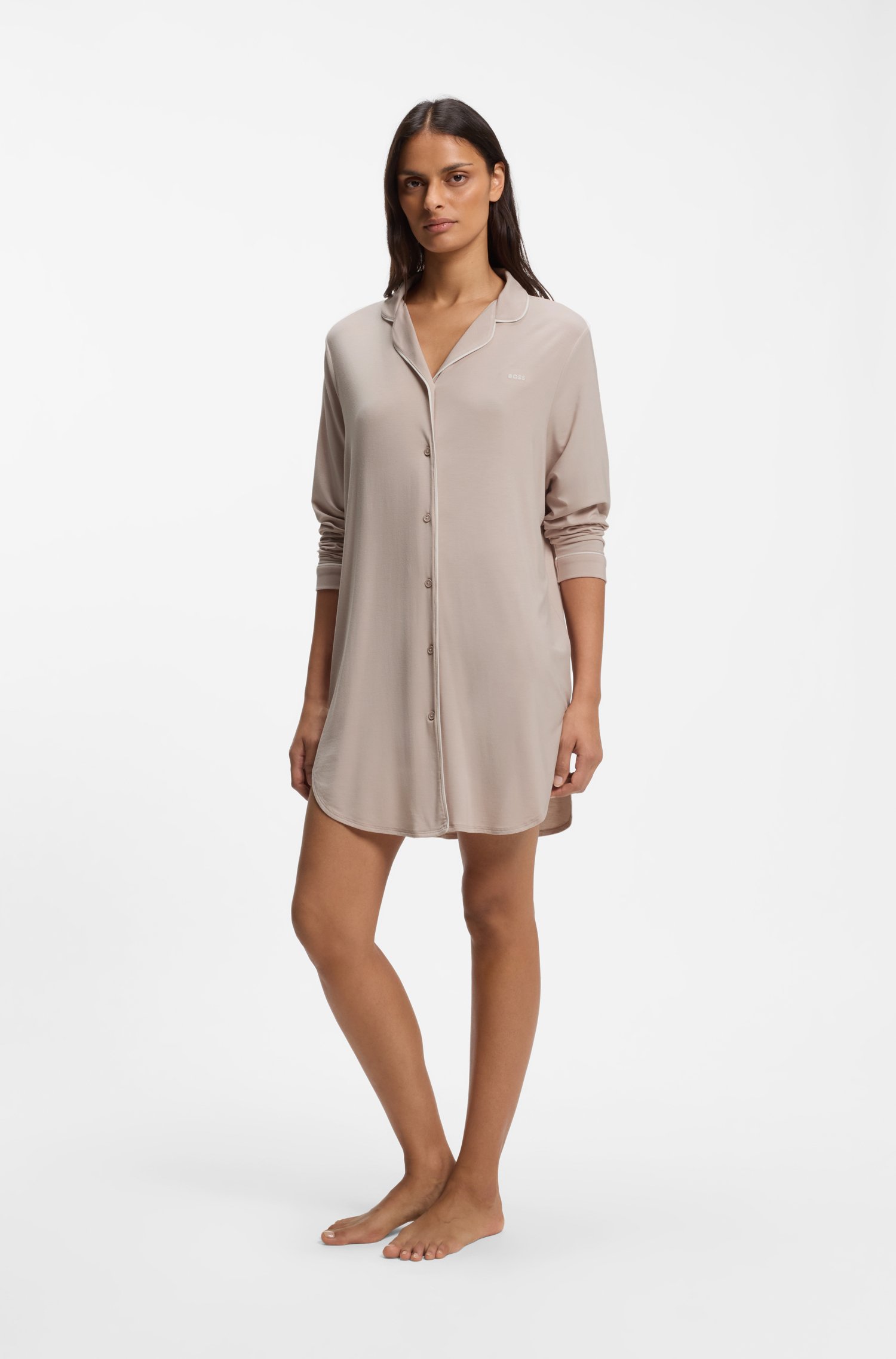Boss Stretch-modal night dress pyjamas & nattlinnen dam