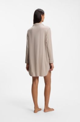 Stretch-modal night dress, Light Beige