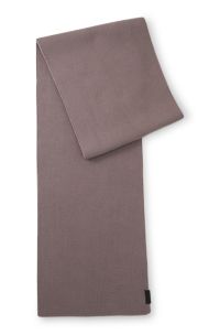 Cotton scarf with ribbed structure, Brown
