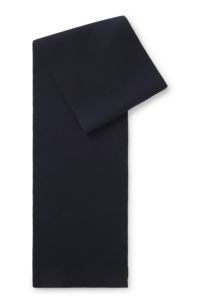 Cotton scarf with ribbed structure, Dark Blue