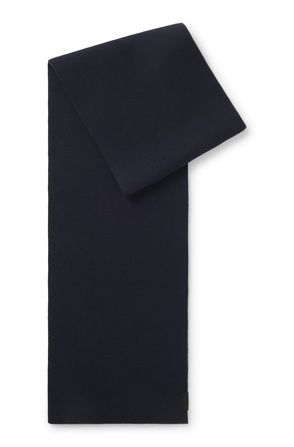 Cotton scarf with ribbed structure