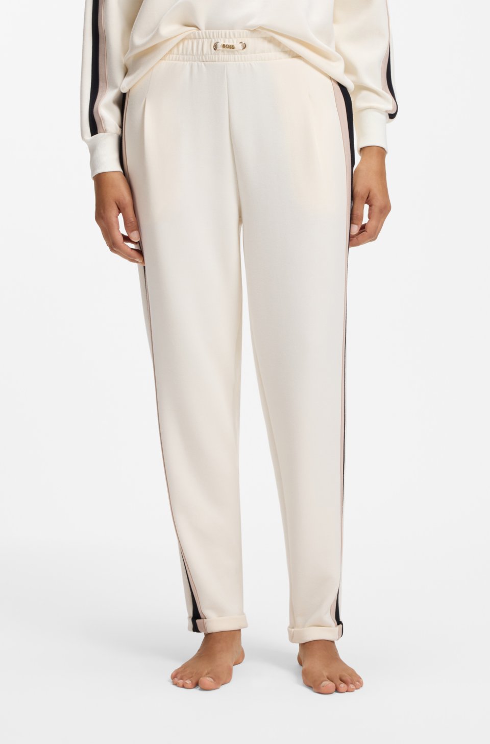 Tracksuit bottoms with signature-stripe details