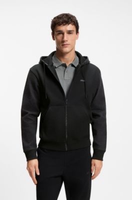 Relaxed-fit tracksuit set in cotton terry, Black