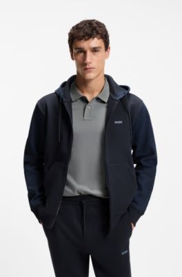 Relaxed-fit tracksuit set in cotton terry, Dark Blue