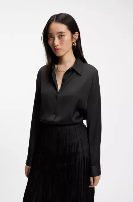 Stretch-silk blouse