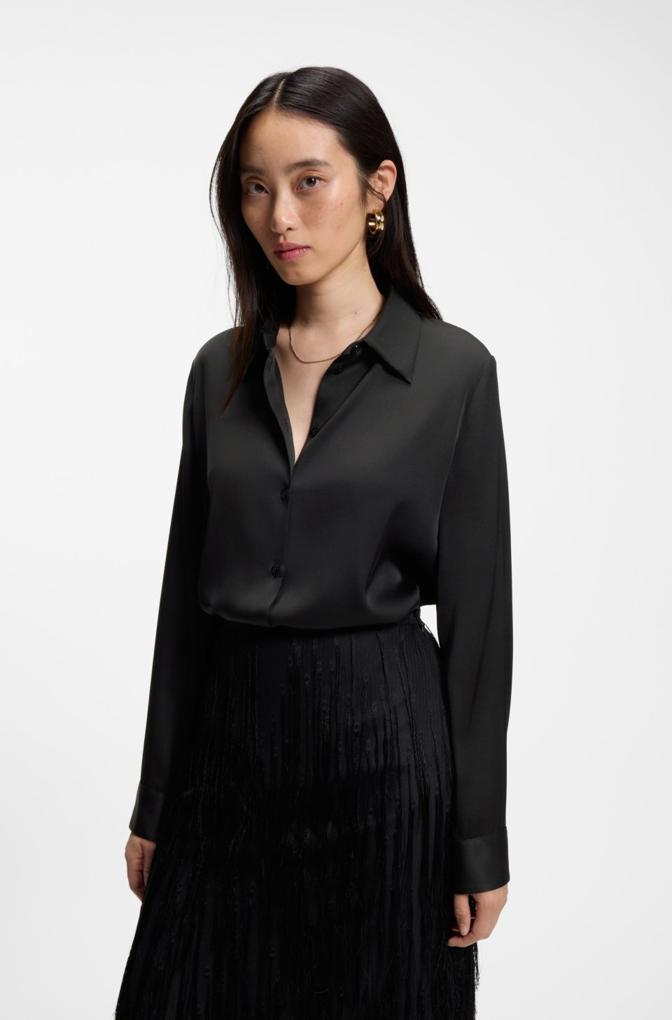 Stretch-silk blouse