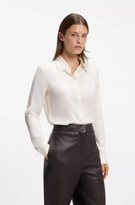 Bluse aus Stretch-Seide