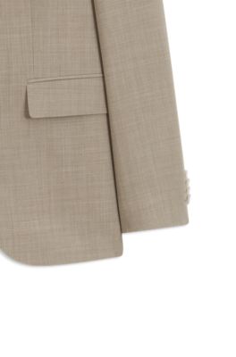 BOSS - Two-piece regular-fit suit in easy-care fabric - Beige