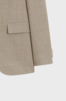 Costume deux pi&egrave;ces Regular en tissu facile d&rsquo;entretien, Beige