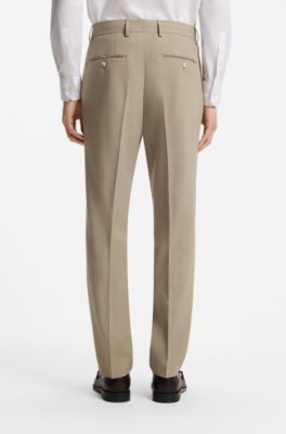 Two-piece regular-fit suit in easy-care fabric, Beige