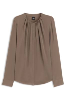 Boss Stretch-silk blouse blusar dam – bild 4