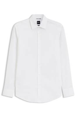 Slim-fit shirt in cotton-blend poplin 1