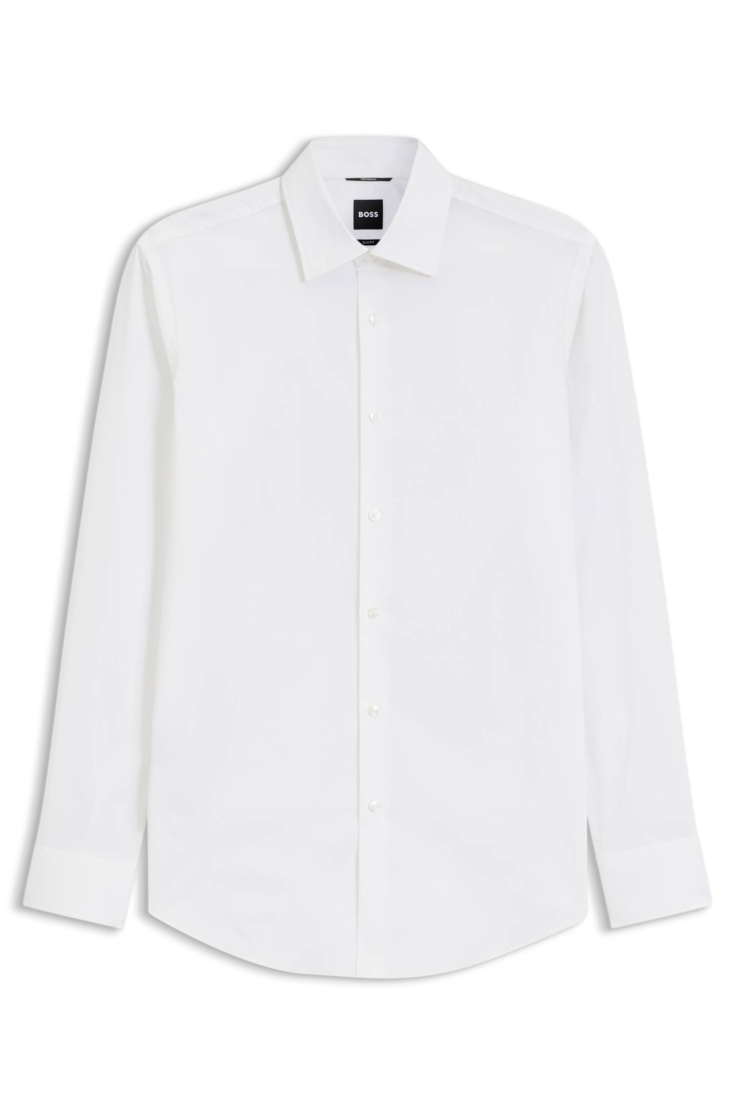 Boss Slim-fit shirt in cotton-blend poplin skjortor & blusar herr – bild 4