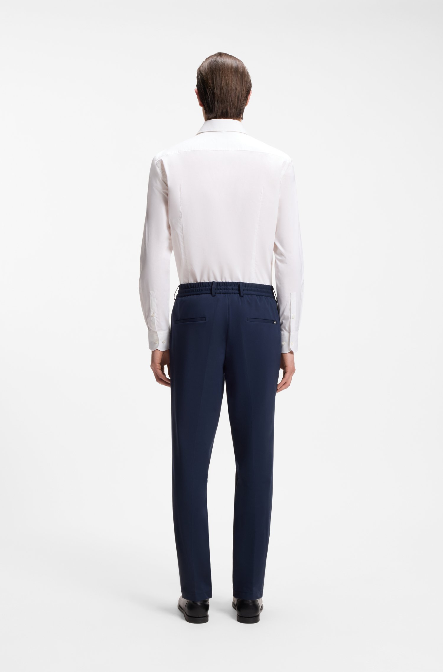 Boss Slim-fit shirt in cotton-blend poplin skjortor & blusar herr – bild 3
