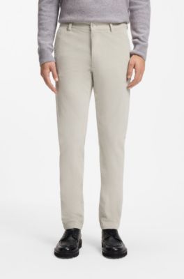 Modern-fit trousers in cotton-blend corduroy, Natural